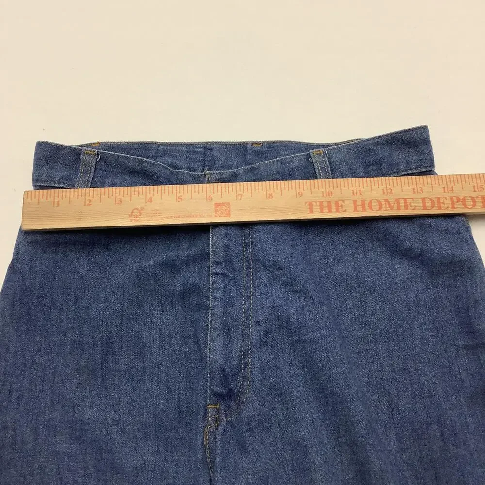 Vintage Levis Jeans Mens 32x31 Blue Wash Straight Leg Zip Fly Denim Orange Tab